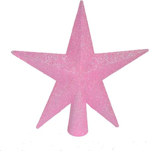 Miniatura 17 de YYCRAFT Adorno de Estrella con Purpurina para la Punta del Árbol Decoración Navideña - 6 Pulgadas, Rojo
