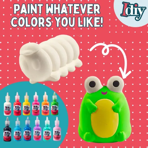 Miniatura 3 de Kit de manualidades Jumbo Squishy Toys (paquete de 8 criaturas de jardín) – Pinta tus propios Squishies de levantamiento lento para niños – Incluye