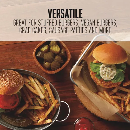 Miniatura 3 de Prensa para hamburguesas Weston, única y antiadherente, Sencillo con eyector de torta, Gris