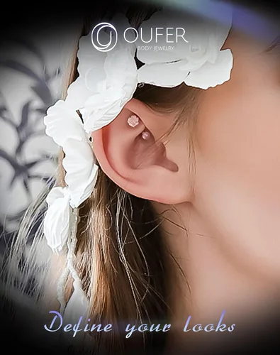 Miniatura 5 de OUFER 3 piezas de joyería para piercing de rook, piercings de plástico para cirugía, joyería de piercing de cejas transparente, anillos de ceja