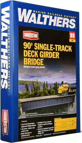 Miniatura 13 de Walthers Cornerstone Serie Kit Caballete de Escala HO con Puente de Viga de Cubierta de Acero