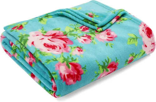 Betsey Johnson - Manta individual, ropa de cama de felpa ultrasuave, manta suave de gran tamaño, artículos esenciales para dormitorio (Bouquet Day)