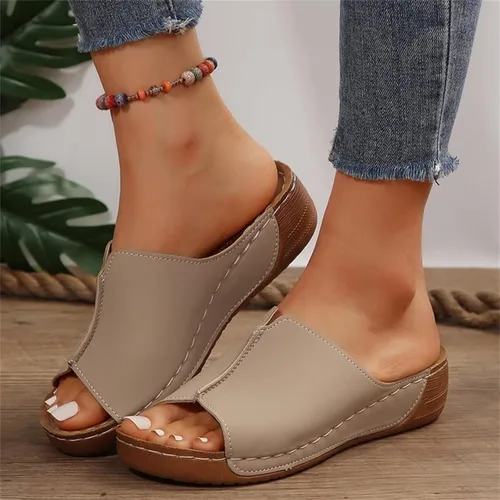 Miniatura 3 de Orthotic Sandals For Women With Arch Support Dressy Casual Summer Orthopedic Slippers Flat Heel Beach Flip Flops Khaki