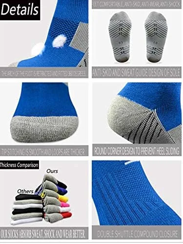 Miniatura 5 de Calcetines de fútbol de 312 pares de calcetines de fútbol transpirables hasta la rodilla para hombres, jóvenes y niños