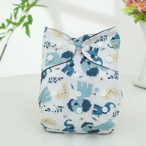 Miniatura 6 de ALVABABY Baby Cloth Diaper Cover, Swim Diaper,Nappy Shell Baby Girls and Boys Perro y elefante
