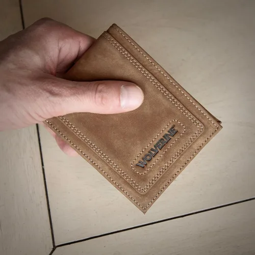Miniatura 34 de WOLVERINE Billetera plegable de lona/cuero para hombre