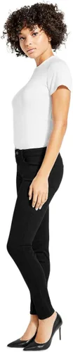 Miniatura 3 de GUESS Jeans ajustados elásticos de tiro medio para mujer, Negro (Overdye Black)