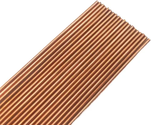 Miniatura 6 de 20 piezas de varillas de soldadura de cobre BCuP-2 (5/64") 2mm de fósforo, varillas redondas de soldadura de latón autoflujo con TIG y arco