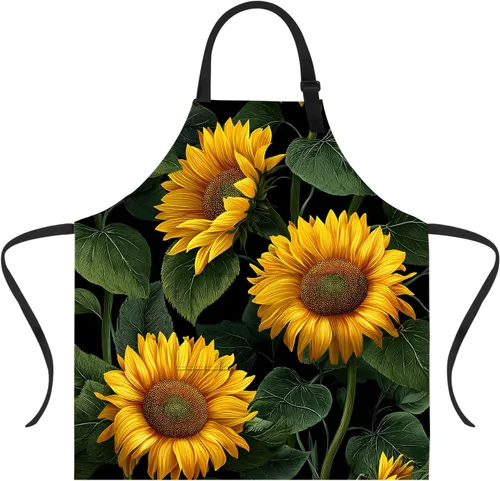 Miniatura 13 de Delantal divertido con 2 bolsillos para hombres y mujeres, barbacoa, parrilla, delantales con babero ajustable, regalos, cocina, cocina de la cocina