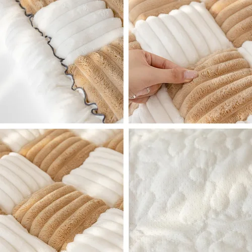 Miniatura 6 de vctops Farmhouse Buffalo - Cojín antideslizante para silla de cocina y comedor con lazos, cojín antideslizante de franela de felpa suave y mullida