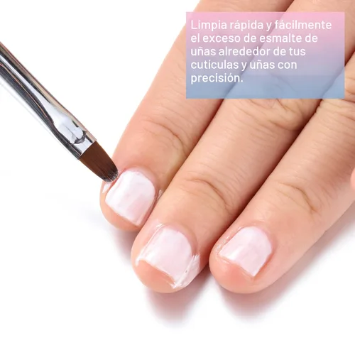 Miniatura 2 de Cepillos de limpieza de uñas, cepillos de uñas para limpiar errores de esmalte en las cutículas, cepillo de uñas resistente a acetona, cepillos