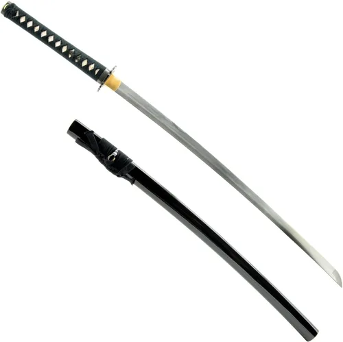 Miniatura 18 de HMS Samurai Katana Sword, Practical, Hand Forged, 1045 Carbon Steel, Heat Tempered/Clay Tempered, Full Tang, Sharp, Scabbard Blanco-dragón-951A
