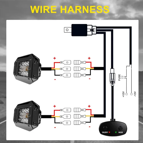 Miniatura 7 de 2 piezas de cápsulas LED de montaje empotrado de 5 pulgadas, 6 modos luz ámbar/blanca, estroboscópica, antiniebla, luz de marcha atrás, luz