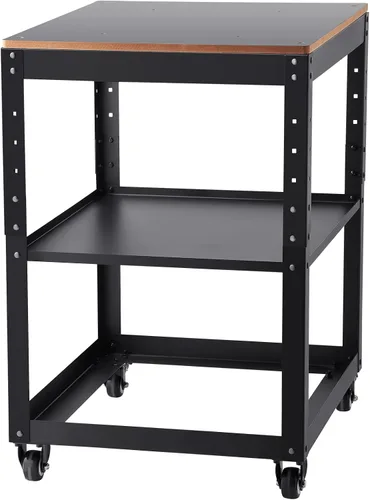 VEVOR Soporte para cepilladora, cargas pesadas de 100 lbs / 45 kg, mesa de cepilladora de espesor ajustable en altura de tres marchas, con 4 ruedas