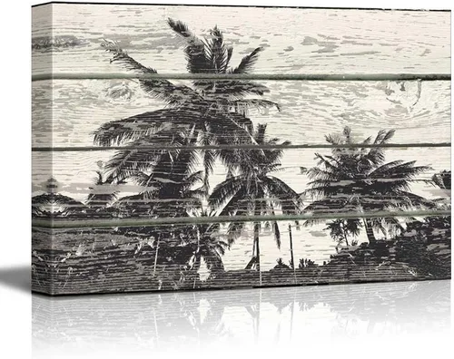 Miniatura 38 de wall26 - Obra de arte con estampado de madera de ciervo en bosque de abedules - Lienzo rústico para pared, arte para el hogar - 16 x 24 pulgadas