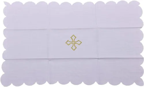 Miniatura 8 de BLESSUME Iglesia Masa Altar Paño Purificador Paño Cruz Bordado (blanco)