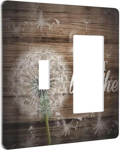 Miniatura 87 de Placa decorativa para interruptor de luz, playa, rosa, escena nocturna, 2 bandas, 1 palanca, 1 placa de pared dúplex, decoración de placa