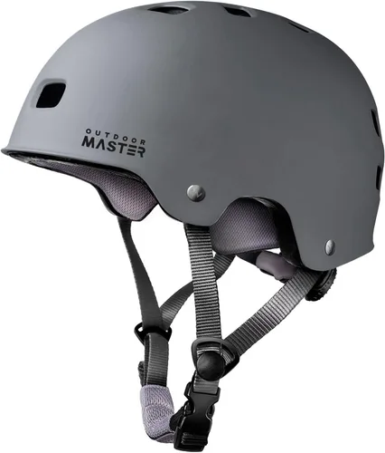 OutdoorMaster - Casco de patineta y ciclismo, dos forros extraíbles, ventilación, para varios deportes, scooter, patinaje en línea, patinaje, para
