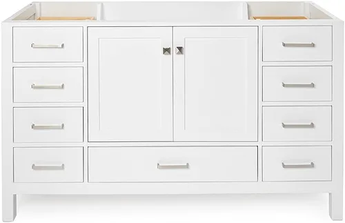 Miniatura 64 de ARIEL Cambridge - Mueble base de tocador de baño de 36 pulgadas, madera maciza, 2 puertas de cierre suave, 5 cajones de cola de milano