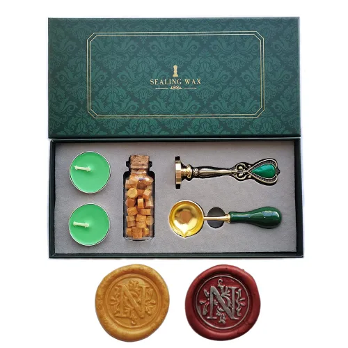 Miniatura 18 de Fancy Letters S - Juego de sellos de cera personalizados, sello de cera para tarjetas de cartas invitaciones letras S