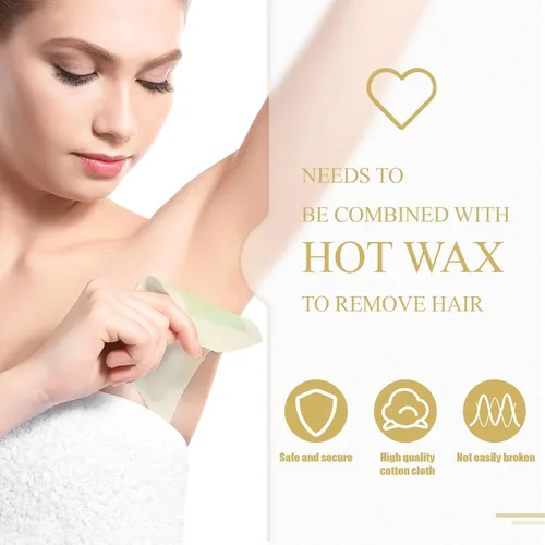 Miniatura 4 de Loopeer 300 tiras de cera facial de muselina natural, depilación, cejas, precortadas, para el cuerpo, de algodón, para mujeres y hombres