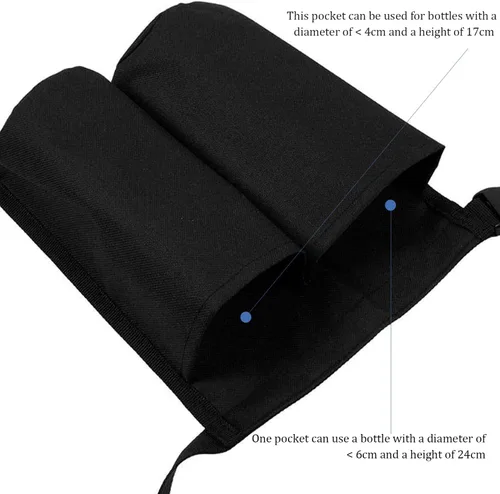 Miniatura 2 de Pacify Funda de masaje con 2 bolsillos, bolsa de botella de aceite ajustable para loción de masaje para terapeuta