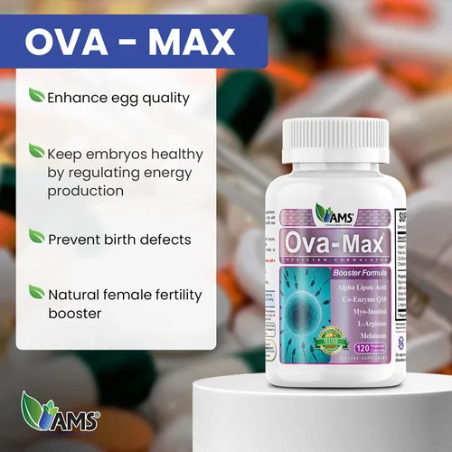 Miniatura 2 de America Medic & Science Vitaminas prenatales OVA-Max para mujeres (120 cápsulas) aumentan la fertilidad y la ovulación Ayuda para el embarazo