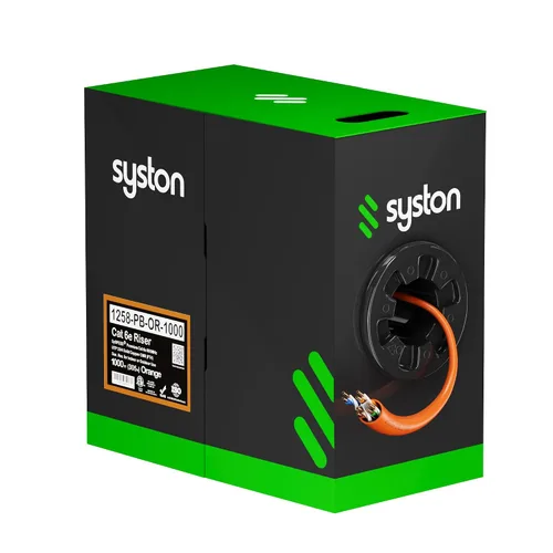 Miniatura 32 de Syston Cable Technology Cable de Internet Ethernet Cat6e – 10 pies, 600 MHz 23AWG de alambre de cobre sólido desnudo apto