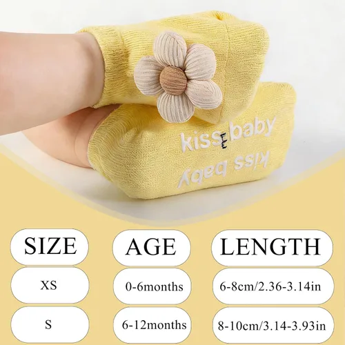 Miniatura 5 de Calcetines para bebé niña, calcetines de agarre para recién nacidos, calcetines prematuros, artículos esenciales para recién nacidos