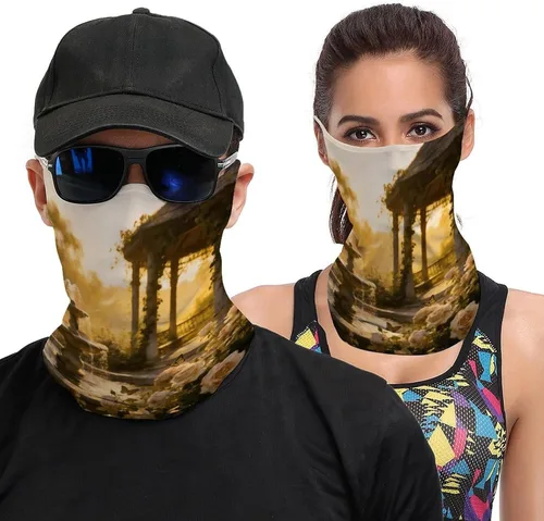 Classical Summer Face Scarf Cover Ear Loop Hole,Outdoors Face Mask for Women Men Sports Yoga Running Hiking Ski Snowboard,Cooling Neck Shield Scarf