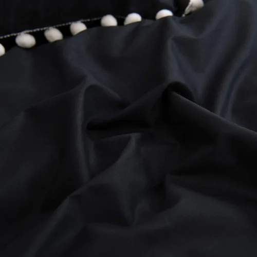 Miniatura 8 de Softta Euro Sham Covers - Juego de 2 fundas de almohada de 26 x 26 pulgadas con pompón negro, estilo étnico, vintage, 100% algodón puro, fundas