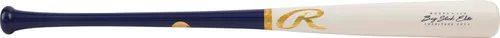 Miniatura 2 de Rawlings Bate de béisbol de madera Big Stick Elite Arce/Abedul/Opciones compuestas Natural/Azul Marino 110 Abedul