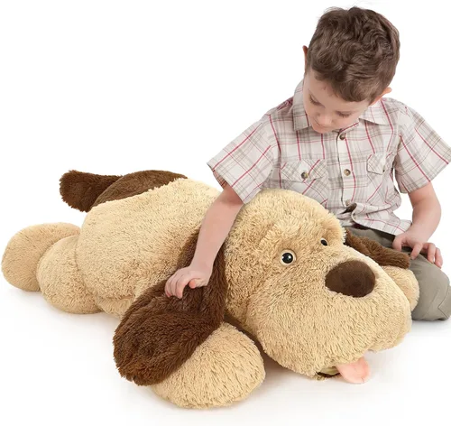 Miniatura 15 de MorisMos Animales de Peluche de Perro Gigante, Perro de Peluche Grande de 31 pulgadas, Almohada Suave de Cachorro Grande de Peluche, Regalos