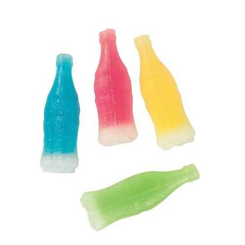 Miniatura 2 de Bayside Candy Caramelo de cera en forma de botella con líquido saborizado de frutas (1 libra)
