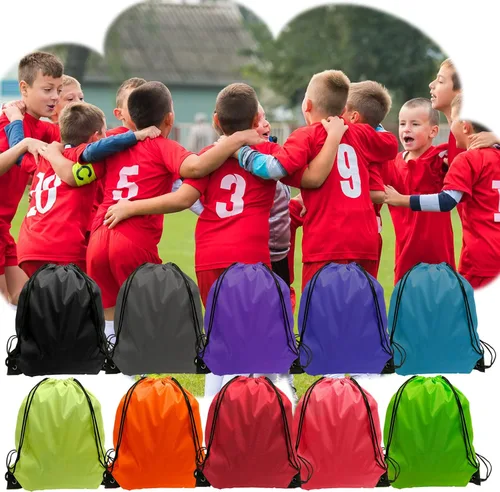 Miniatura 5 de Bolsas con cordón a granel 48 unidades mochila con cordón a granel bolsas de cordón para la escuela gimnasio