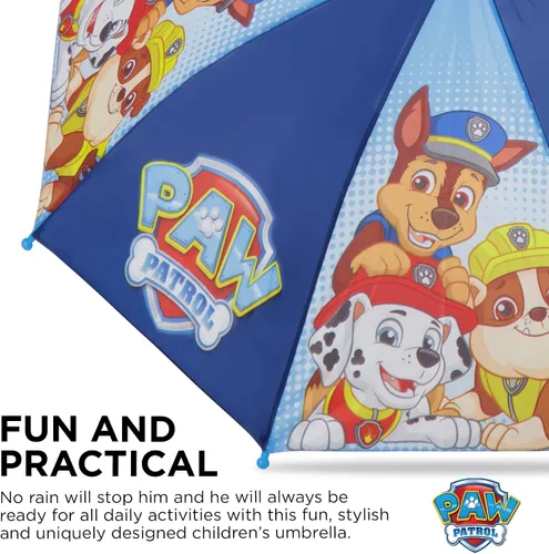 Miniatura 4 de Nickelodeon Paraguas para niños, Paw Patrol para niños pequeños y niños pequeños para niños de 3 a 6 años, Azulclaro