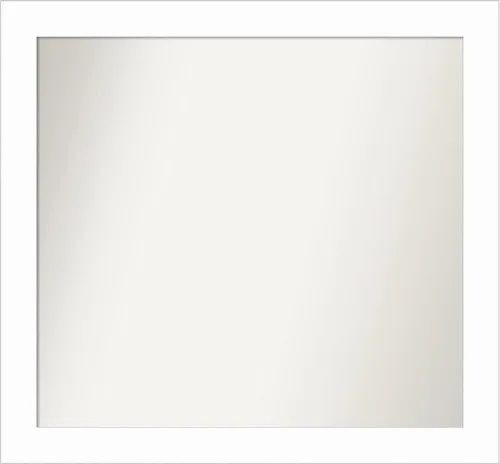 Miniatura 158 de Amanti Art Espejo de baño blanco para sobre el fregadero, 24 x 24 pulgadas, hecho a medida, espejo de tocador cuadrado blanco estrecho, marco
