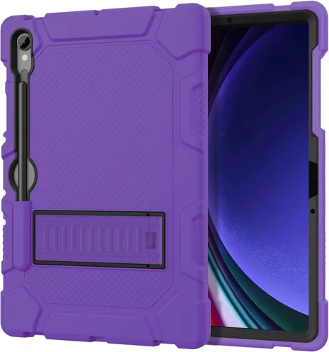 Miniatura 8 de Funda para Samsung Galaxy Tab S10 Lite/ S10 FE/ S9 FE 5G 10.9 Pulgadas/Galaxy Tab S9 11 Pulgadas 2023, Funda Protectora a Prueba de Golpes con Negro