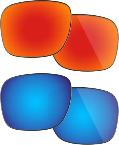 Fiskr Lentes polarizadas de repuesto para gafas de sol Oakley Holbrook (OO9102) con revestimiento antiarañazos, agua salada y antipolvo (rojo fuego