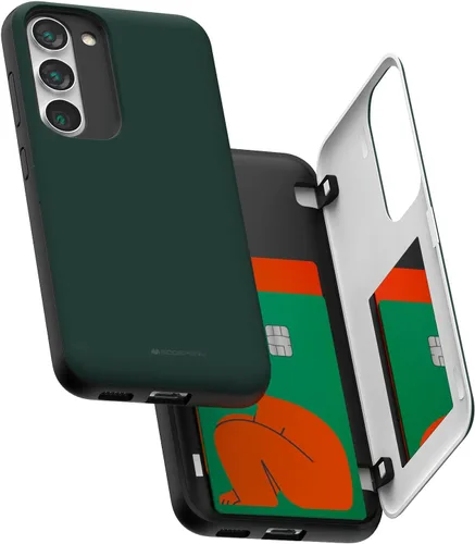 Miniatura 140 de GOOSPERY Funda tipo cartera para Samsung Galaxy S22 Ultra, [tarjetero] parachoques magnético de puerta con cierre automático, cubierta protectora