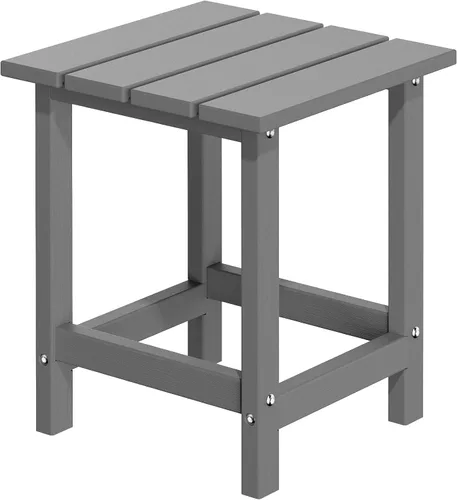 Miniatura 11 de MUCHENGHY Adirondack Mesa auxiliar para exteriores, mesa auxiliar de patio de 14.7 pulgadas, resistente a la intemperie, mesas auxiliares de Blanco
