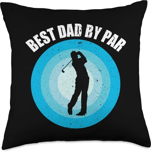 Miniatura 4 de Retro Best Dad By Par Shirt As Golf Best Dad By Par Gifts Throw Pillow