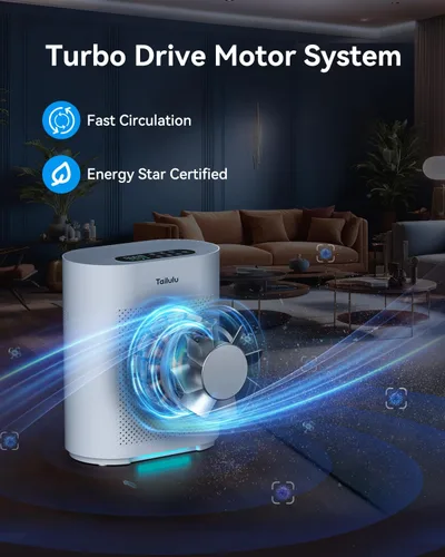 Miniatura 4 de Tailulu HQKJ-180 - Purificadores de aire para habitación grande de hasta 2200 pies cuadrados, sensor de calidad del aire PM2.5, modo de sueño de 20