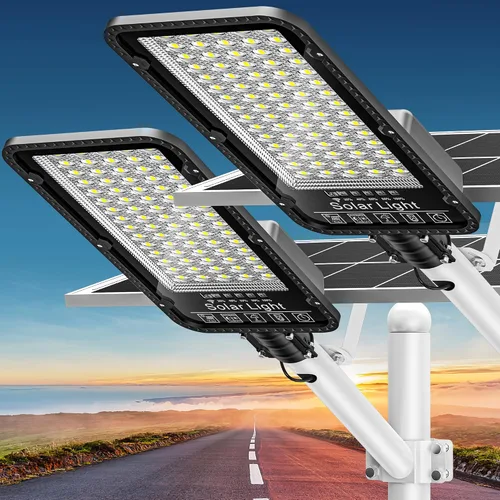 Miniatura 8 de Luces Solares de Calle de 12000W para Exteriores - Luces Solares de Estacionamiento Comercial de 6500K del Anochecer al Amanecer, Luz Solar LED