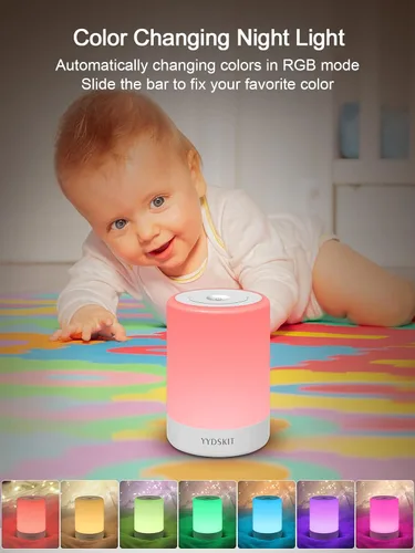 Miniatura 2 de Luz nocturna para bebé, lámpara de noche para lactancia materna, luz nocturna portátil para dormitorio de niños pequeños, lámpara de noche cálida