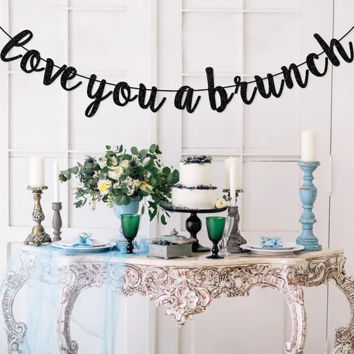 Miniatura 6 de Cartel de Love You A Brunch, decoración de fiesta de cumpleaños, fiesta de compromiso, brunch, adorno de banderines de fiesta de brunch