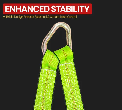 Miniatura 4 de Mytee Products Paquete de 2 correas de brida en V de 2 pulgadas x 4 pies con ganchos a presión con funda de cordura y correas de eje, anillo en D