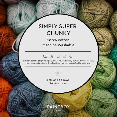Miniatura 4 de Paintbox Yarns Simply Super Chunky Yarn - Hilo grueso de 3.53 onzas, 66 yardas, lana blanca para ganchillo o tejer, suave, acogedor para mantas