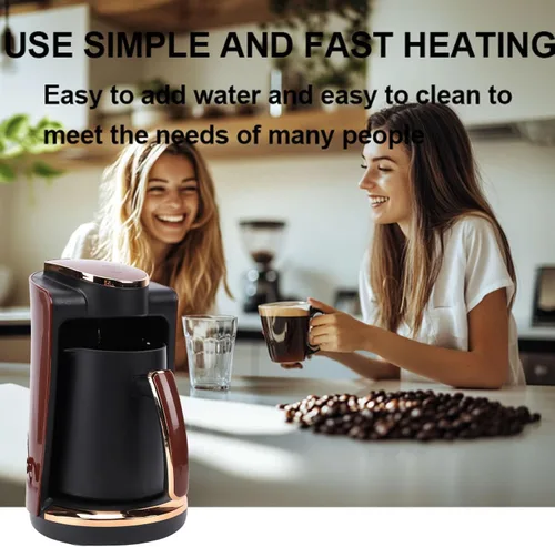 Miniatura 6 de Yosoo Cafetera de bebidas calientes de 550 W, máquina turca eléctrica de una sola taza con capacidad de 8.5 fl oz, ideal para el hogar, la oficina