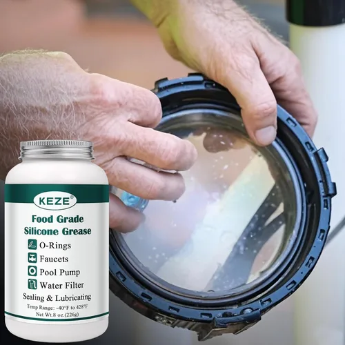 Miniatura 5 de KEZE Lubricante de piscina para junta tórica, grado alimenticio, impermeable, grasa para grifo de silicona para filtro de piscina, plomería, piezas